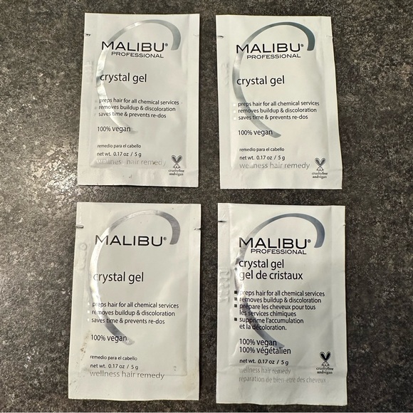 Malibu Professional Crystal Gel Hair Treatment Wellness Hair Remedy Lot of 4 - Picture 1 of 4